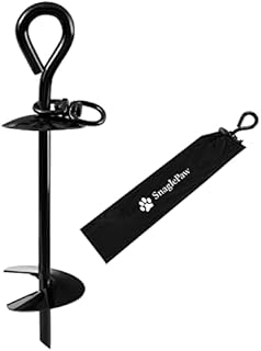 Premium Rust Proof Dog Tie Out Stake, Extra Heavy Duty Dog Anchor Spike for Tie-Out Cable Chain in Yard or Camping, No Bending or Pulling out for Small, Medium or Large Dog