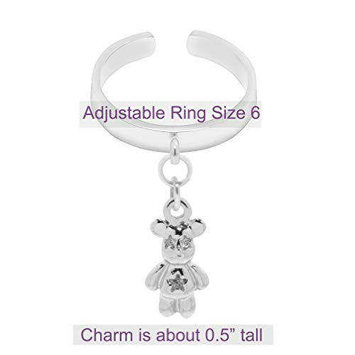Image of Spinningdaisy Dangling Mighty Tiny Charm Adjustable Ring