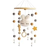 💫Mehrfachnutzungsszenarien: Diese Mobile Baby Windspiele hat leuchtende Farben und eine mäßige Länge des Anhängers. Das Windspiel kann als Fotografie-Requisite verwendet werden, um den Sinn für Fotografie zu steigern. Babybett Mobile Windspiel kann in die Wiege gehängt werden, als Babyspielzeug, mit dem Baby spielen, dem Baby Freude bereiten, die Fantasie und Kreativität des Babys zu steigern und die Wahrnehmung der Außenwelt durch das Baby zu fördern.