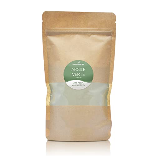 Argile Verte Illite - Poudre surfine - 300g - Argile Brute 100% naturelle, qualité Premium - Pour la cosmétique maison