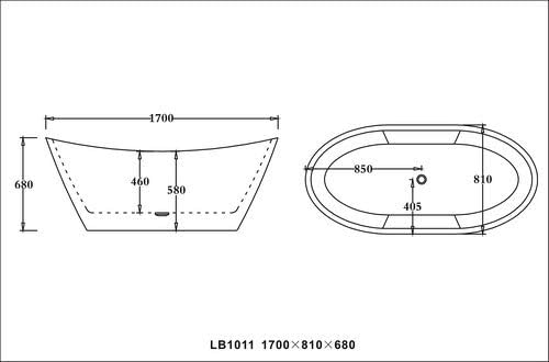 Miniatura 4 de EVIVA Bella - Bañera acrílica de 67 pulgadas, antideslizante, independiente, moderna y ovalada en blanco brillante con desbordamiento cromado y