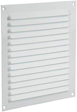 Renson 42002006 Rectangular Embossed Aluminium Grille, 200 x 200 mm, Standard White