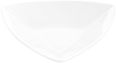 Restaurantware 4 Inch x 4 Inch Porcelain Appetizer Plates 10 Triangle Dipping Plates - Microwave-Safe Oven-Safe White Porcelain Sauce Dishes Chip-Resistant For Desserts Condiments Snacks