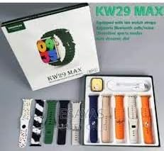 KEQIWEAR KW29 MAX Smartwatch box with watch and ten different colored watch bands