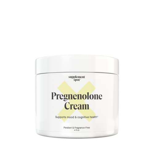 Supplement Spot Pregnenolone Cream For Women & Men – 90-Days Mood Balance Cream For A Healthy Mood – Fragrance & Paraben Free Natural Cream W/Aloe Vera Extract, Vitamin E & More (4 Oz) #TOP22