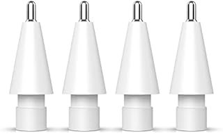 MoKo 4 Pack Pencil Tips fit Apple Pencil 1st Gen and 2nd Generation, Noiseless No Wear Out Fine Point Precise Control Pen Like Nibs for iPad Pro Pencil/iPencil, White