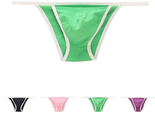 Bikini Men Tanga,Men's Thongs String Homme Sexy Contoured Pouch Fine Cotton Breathable Jockstrap Underwear