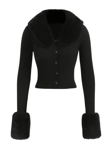 MakeMeChic Women's Christmas Sweaters Faux Fur...