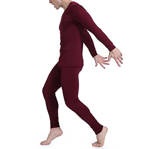 Thermal Underwear for Men Cold Weather Soft Long Johns Base Layer Set Mens Solid Color Thermals Top and Bottom Set2