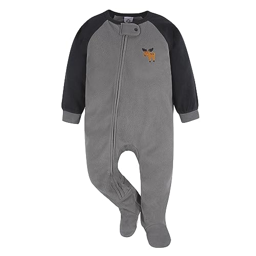 Image of Gerber Baby Boys 2-Pack Flame Resistant Fleece Footed Pajamas