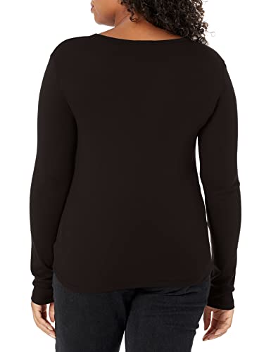 Image of Splendid 1x1 Rib Classic Long Sleeve Crew Neck Tee