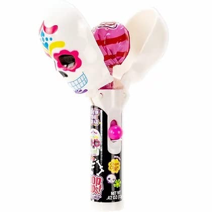 Flix Halloween Candy Day of the Dead Skull Pop-Ups Lollipop Packs - 12 Count Display Box