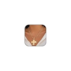 E: Chunky Gold Cross Necklace
