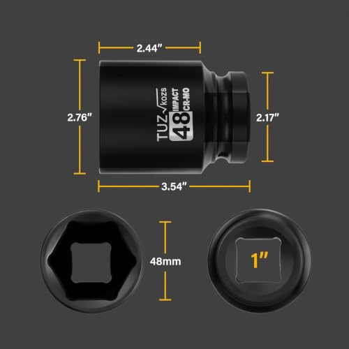 Image of 1 Inch Drive 48mm Standard Metric 6 Point CR-MO Impact Socket