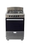 Magnificent Chef 24" Freestanding Gas Range, 3.0 Cu Ft Space Saver Oven, Stainless Steel | 1 Ultra-Fast & 3 Fast Burners, Cast Iron Grates, MGR24DNM54TDIB | Delivery Included & 2-Year Warranty