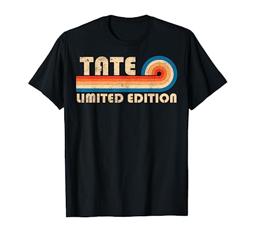 TATE Apellido Retro Vintage 80s 90s Cumpleaños Reunión Camiseta