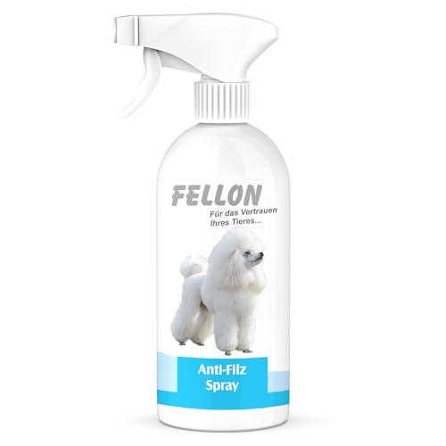 Fellon Anti-Filz für Hunde | Entfilzungsspray 500 ml | pH-neutral | Fellpflege für seidigen Glanz & leichte Kämmbarkeit | für alle Felltypen, Welpen & Allergiker | Dermatologisch getestet