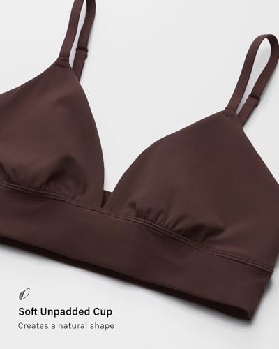 Image of INLYRIC Women's Inbarely Outwear Longline Triangle Bralette Plunge Unlined No Underwire Yoga Sports Bra Crop Tank Top