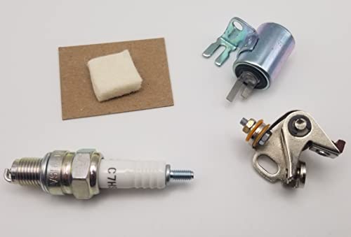 Complete Ignition Tune Up Kit Points Condenser Spark Plug Compatible with CT70 ATC70 XR75 XL70 SL70 XL75