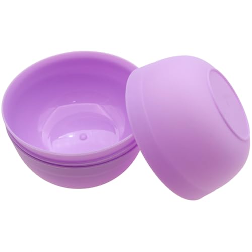Set 8 tazones y cucharas para slime plástico morado miniatura 3