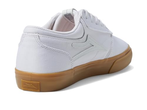 Lakai Griffin, tênis de skate, Branco/lona chiclete, 42