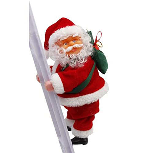 SHJOEE Escalada eléctrica Papá Noel Escalera de Escalada eléctrica para Papá Noel Santa Claus Escalera de Escalada Muñeca Escalera de Santa Claus Christmas Climbing Santa árbol de Navidad Ornamento Cover