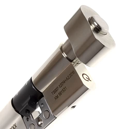 Nickel, 40/50 (90mm) greenteQ Orion TS007 3-Star Anti-Snap Thumbturn Euro Cylinder Twist Lock Door Barrel - Image 3