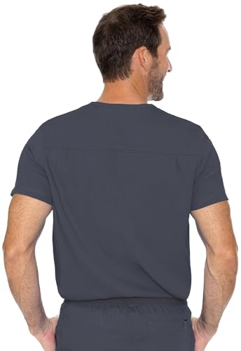 Image of Med Couture Rothwear Touch Scrub Top for Men V-Neck 1 Pocket