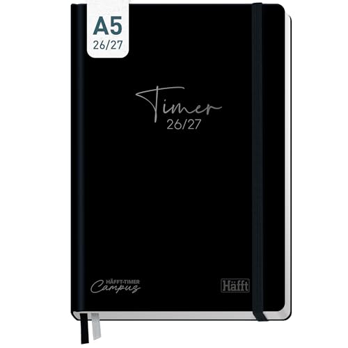 Häfft-Timer Campus Studienplaner 2026 2027 A5 Black Edition