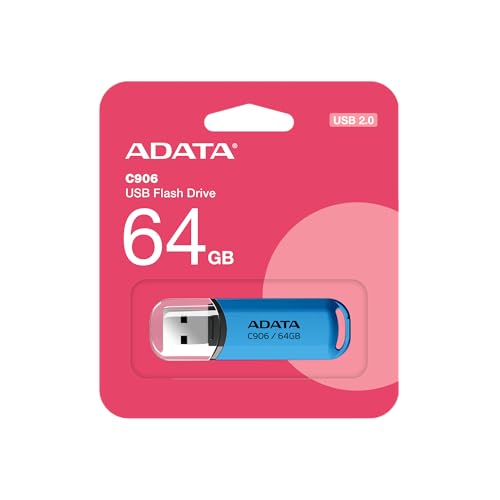 C906 Compact USB Flash Drive 64GB USB 2.2 Blue