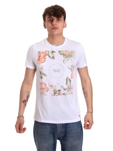 Gaudi jeans T-shirt 011BU64070 vêtement mode homme en jersey de coton noir