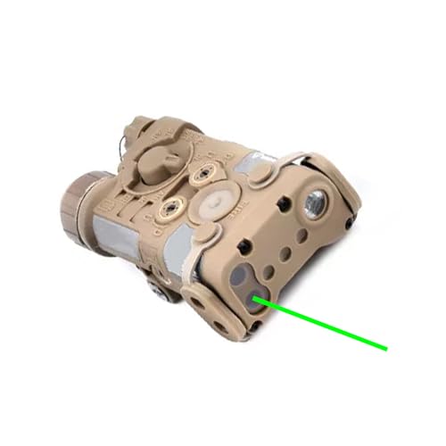 Plastic L3-NG Box Aiming Laser Sights(with Green Laser + IR Laser + LED Whitelight Flashlight),& Modular Remote Wire Control Pressure Switch Combo,Tan
