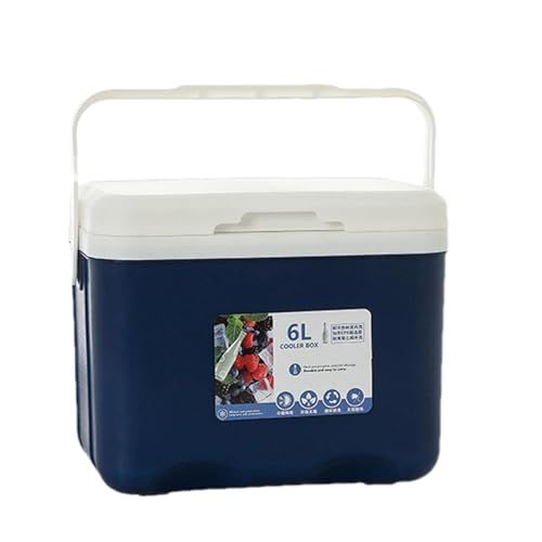 Hielera portátil de 6 litros de capacidad, enfriador compacto para coche, camping, picnic, nevera pequeña, para conservación de alimentos al aire libre, contenedor de alimentos aislado para camping,