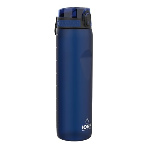 Ion8 Quench Leak Proof BPA Free Outdoors & Gym Water Bottle, 1000ml (32 oz), Frosted Navy