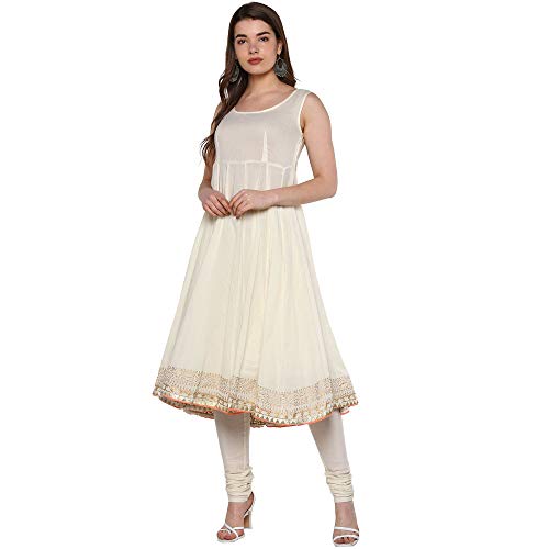 Image of BIBA Cotton Printed Straight Formal Kurta Inner With Churidar And Dupatta