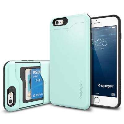 Spigen Slim Armor Cs Iphone 6 Plus Case With Slim Dual Layer Wallet Design And Card Slot Holder For Iphone 6s Plus Iphone 6 Plus Cs Mint Amazon In Electronics