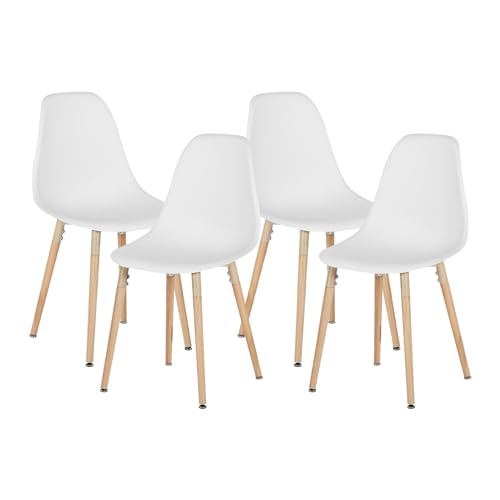 Anrekl Juego De 4 Sillas De Comedor Escandinavas, Sillas De Cocina, Sillas De Salón Para Cocina, Comedor, Sala De Estar, Oficina, Cafetería, Sillas De Cuenco, Patas De Madera Maciza, 45 X 39 X 84 Anrekl Juego De 4 Sillas De Comedor Escandinavas, Sillas De Cocina, Sillas De Salón Para Cocina, Comedor, Sala De Estar, Oficina, Cafetería, Sillas De Cuenco, Patas De Madera Maciza, 45 X 39 X 84