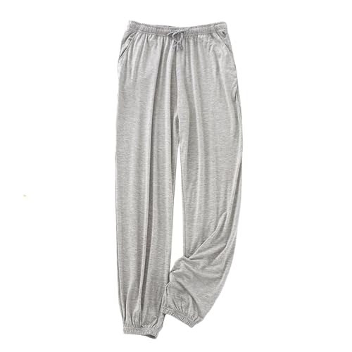 Men's Soft Jogger Sleep Pant With Drawstring Cotton Pjs Bottoms Lightweight Pajama Bottoms Sport Pants With Pockets
