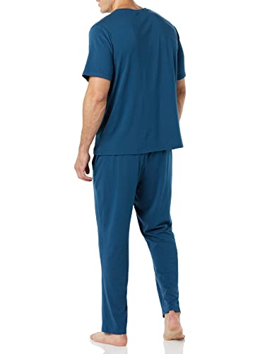 Amazon Essentials Men's Cotton Modal T-Shirt and Full-Length Bottom Pajama Set2