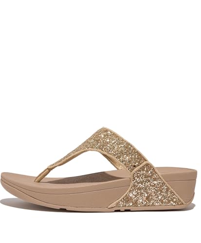 Image of FitFlop Lulu Multi-Tonal Glitter Toe-Post Sandals