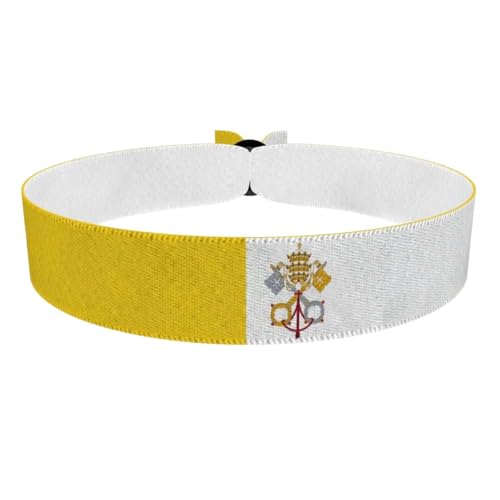 Druck-Palast Bracelet Drapeau Vatican - Tissu Imperméable et Durable - Lien Fan Vatican - Cadeau Original pour Voyageurs - Accessoire de Mode Unisexe - Merchandise Vatican