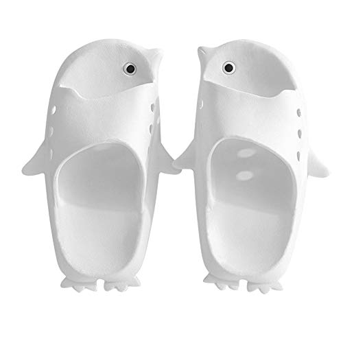 HFeng - Zapatillas para niños, diseño de pingüino con dibujos animados, resistentes al desgaste, antideslizantes, ideales para playas al aire libre, 24-25 Yellow