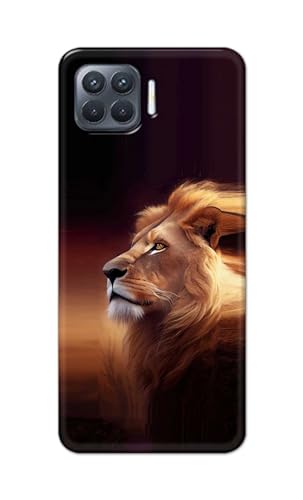 Image of PRINTFIDAA Printed Hard Back Cover Case for Oppo F17 Pro | Oppo A93 4G | Oppo Reno4 F | Oppo Reno 4 F Back Cover (Danger Lion) -112