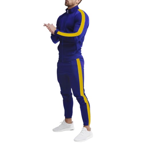 ASUIU Men's Tracksuits Drawstring Gym Long Sleeve Zip Up Jackets Fall Sweatsuits Sets Winter Outfit Athletic Sports 2 Piece Outfit Activewear Busos Deportivos Pas Hombre