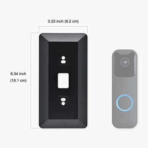 Holicfun 35 Degrees Corner Mount with Wall Plate for Blink Video Doorbell (1st Gen), Black