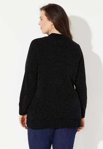 Catherines Women's Plus Size Cozy Chenille Zip Cardigan2