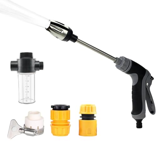 Pressure Washer, Power Jet High Pressure Gun, Power High-Pressure Cleaner for Every Garden Hose, My Garden Friend Pressure Washer, for Garden Watering/Car Washing, with Accessories (1 Pack + Bottle)