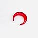 Red Ruby Glass Stone Tribal Septum Crescent Pincher – Handmade Body Piercing Jewelry, Polished Glass Septum Ring, Alternative Tribal Nose Jewelry (12 mm (1/2”))