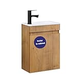 PRÉMONTÉ : pas de montage fastidieux. Il suffit de déballer le lavabo et de l'accrocher à l'endroit souhaité et de fixer le lavabo avec du silicone.