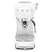 Price comparison product image Smeg ECF02WHUK Espresso Coffee Machine with Steam Wand, 1950s Retro Design,stainless steel filter holder, an anti-drip system, White
